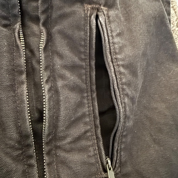 Carhartt Men’s Loose Fit Washed Duck Sherpa Lined Mock Neck Brown Vest M - Picture 8 of 14